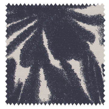 【北欧モダン】にじみの花柄の遮光カーテン【SC-1572】ネイビー