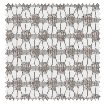 イタリアン モダン】六角形の編みドット柄のレースカーテン【SC-1711