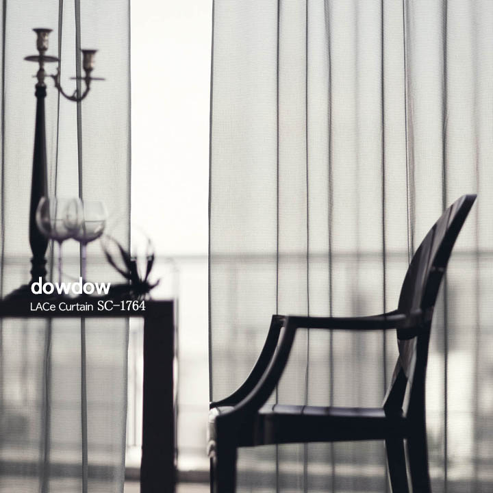 【シンプルモダン】メタリックなミラーレースカーテン【SC-1764】ダークグレー