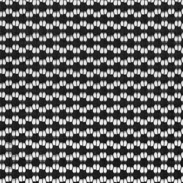 【イタリアン モダン】六角形の編みドット柄のレースカーテン【SC-2707】ブラック