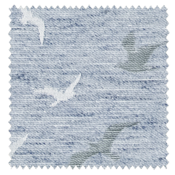 【北欧モダン】鳥のシルエット柄のドレープカーテン＆シェード【SC-3108】ブルーグレー