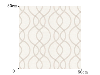【北欧モダン】ナチュラルな幾何学柄の刺繍のドレープカーテン＆シェード【UX-2008】アイボリー