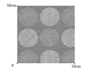 【北欧モダン】サークルの幾何学柄のドレープカーテン＆シェード【UX-2046】グレー