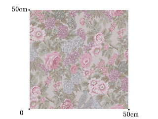 【アメリカン クラシック】咲き誇る花と鳥のゴブラン織のドレープカーテン＆シェード【UX-2180】ピンク