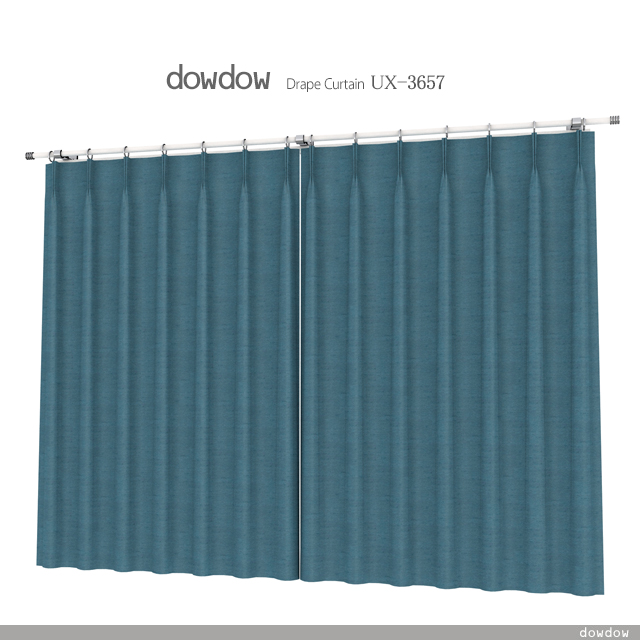 【フレンチシック】無地のシャンタンのドレープカーテン＆シェード【UX-3657】ダークブルーグリーン