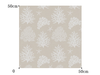 【シャビー シック】珊瑚（サンゴ）柄のドレープカーテン＆シェード【UX-5160】ベージュ