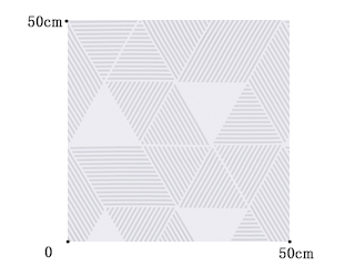 【ミッドセンチュリー】三角の幾何学柄のオパールプリントのレースカーテン＆シェード【UX-5563】ホワイト