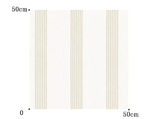 【ナチュラル】リネン調のストライプ・レースカーテン【UX-5615】ベージュ＆アイボリー