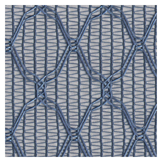 【クラシック モダン】モロッコタイル風の小紋柄のレースカーテン【UX-5645】ブルー