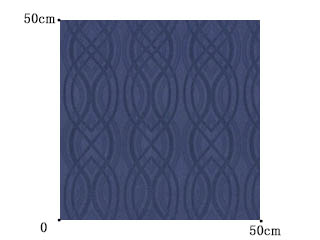 【ミッドセンチュリー】モダンな織の幾何学柄ドレープカーテン【UX-8057】ロイヤルブルー