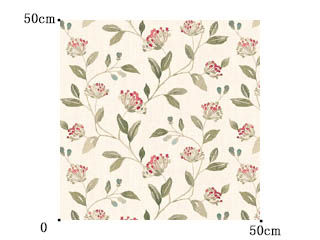 【フレンチ カントリー】鮮やかな花の刺繍のドレープカーテン【UX-8111】レッド
