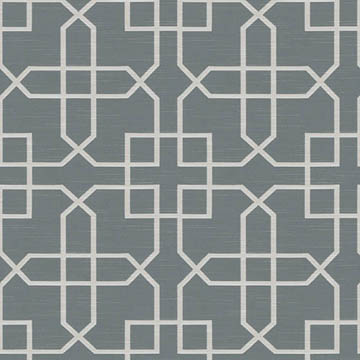 【イタリアン モダン】スタイリッシュな幾何学模様のドレープカーテン【UX-8152】ブルーグレー