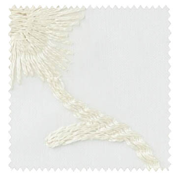 【フレンチシック】キンロバイの花の刺繍のレースカーテン【UX-8170】ペールイエロー