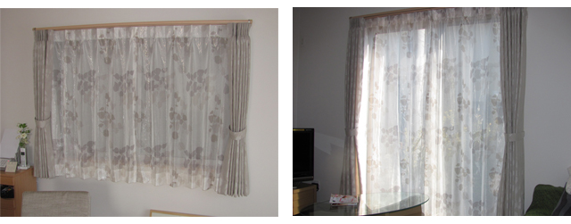 練馬区H様邸のLDK【北欧モダン】のオーダーカーテンの施工例