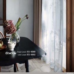 【ナチュラル ビンテージ】可憐な花の刺繍のレースカーテン【ＲＸ-8002】アイボリー