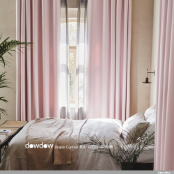 【フレンチ シック】やわらかい光沢のベネシャンの無地の遮光カーテン【RX-9331】ピンク