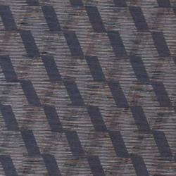 【ミッドセンチュリー】絣糸染めの幾何学柄のドレープカーテン＆シェード【RZ-4072】ダークブルー