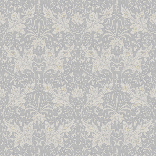 【シャビーシック】ダマスク柄のドレープカーテン＆シェード【UX-2192】ヘリテージブルー