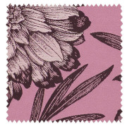 【エスニック ビンテージ】大輪の花のジャガード織の遮光カーテン【HS-1371】ローズピンク