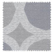 【イタリアンモダン】ダマスク･サークル柄のドレープカーテン【HS-8407】グレー