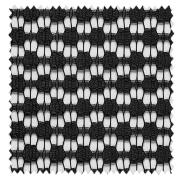 【イタリアン モダン】六角形の編みドット柄のレースカーテン【SC-2707】ブラック
