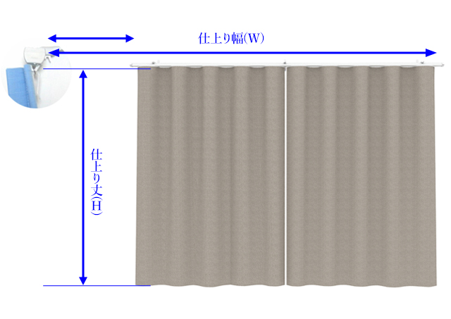 フラットカーテン1.3仕様（1.3倍）の注文の方法